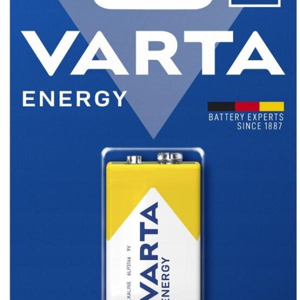 Pilha Alcalina Energy 9V 6LR61 (Industrial) - VARTA