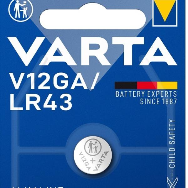 Pilha Alcalina 1,5V (V12GA / LR43) - VARTA