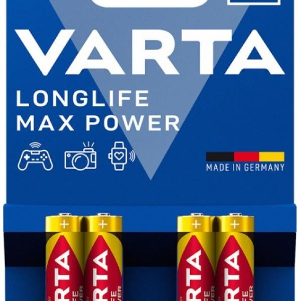 Blister 2x Pilhas Alcalinas LongLife Max Power AAA LR03 1,5V - VARTA