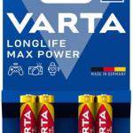 Blister 2x Pilhas Alcalinas LongLife Max Power AAA LR03 1,5V - VARTA