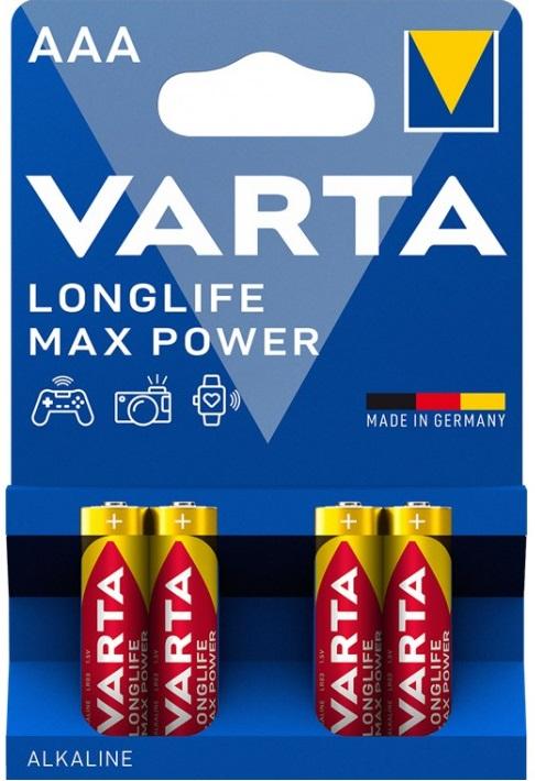 Blister 2x Pilhas Alcalinas LongLife Max Power AAA LR03 1,5V - VARTA