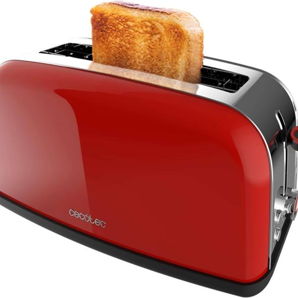 Torradeira Toastin´ Time Lite 850W (Vermelho/Inox) - CECOTEC