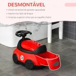 Bacio para Bebé de 6 - 36 Meses Bacio de Aprendizagem Treinamento Portátil em Forma de Carro com Tampa Volante Fácil de Limpar Carga 50kg 40x27,5x29,1cm Vermelho