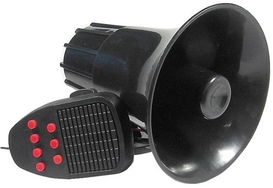 Sirene 7 Tons 6~12V 115dB c/ Microfone