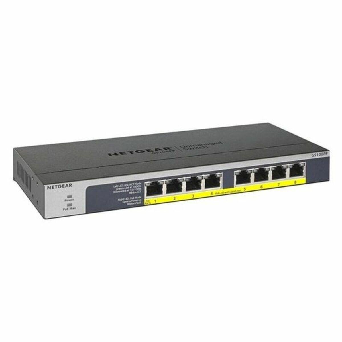 Switch de Armário Netgear GS108PP-100EUS 16 Gbps