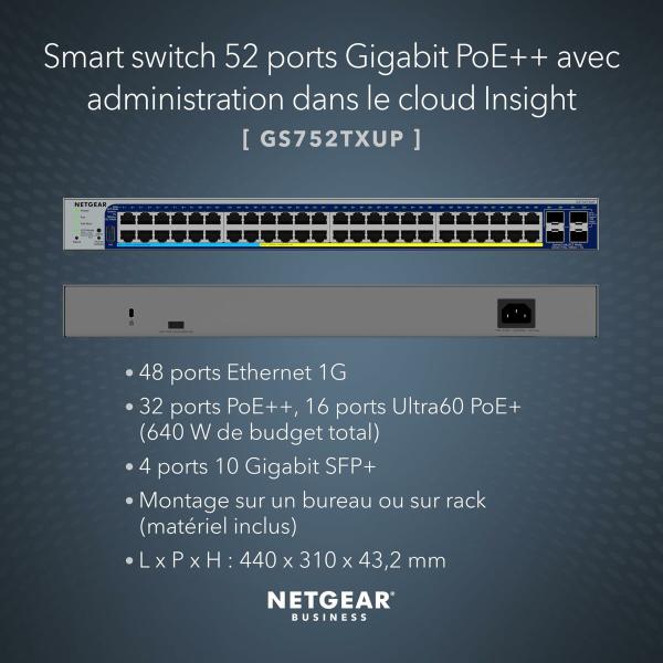 Switch Netgear GS752TXUP-300EUS