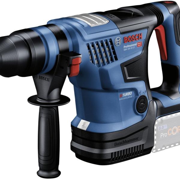 Martelo Perfurador SDS Plus 5,8 J Biturbo GBH 18V - 34 CF + 2 Baterias (Preto/Azul) - BOSCH