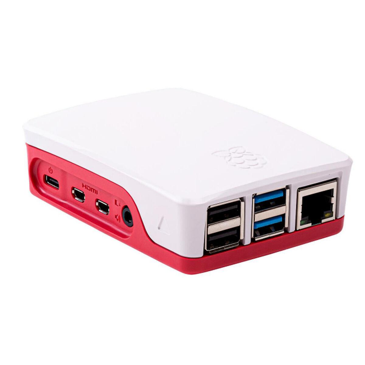 Caixa para Raspberry Pi RASPBERRY PI 1876751 Branco Vermelho