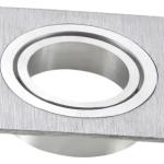 Aro Quadrado Ajustável em Aluminio p/ Lampadas MR16 - GU10