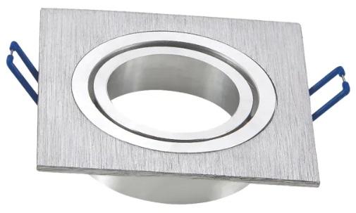 Aro Quadrado Ajustável em Aluminio p/ Lampadas MR16 - GU10