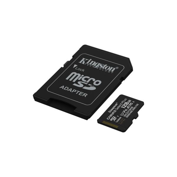 Cartão de Memória Micro SD com Adaptador Kingston SDCS3/128GB 128 GB