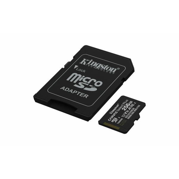 Cartão de Memória Micro SD com Adaptador Kingston SDCS3/256GB 256 GB