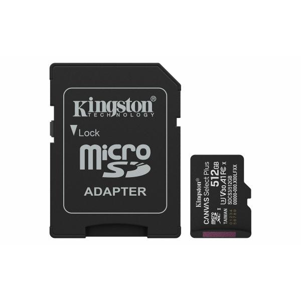 Cartão de Memória Micro SD com Adaptador Kingston SDCS3/512GB 512 GB