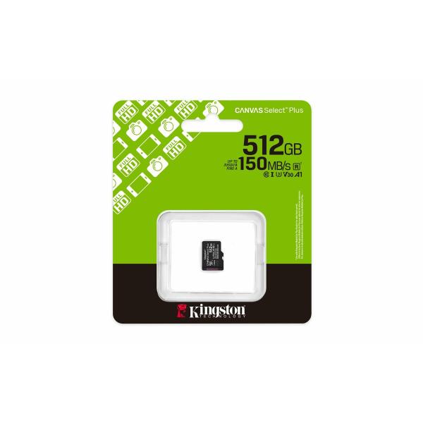 Cartão de Memória Micro SD com Adaptador Kingston SDCS3/512GBSP 512 GB