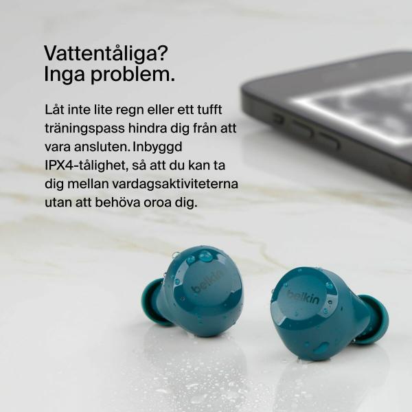 Auriculares in Ear Bluetooth Belkin Bolt Verde Turquesa