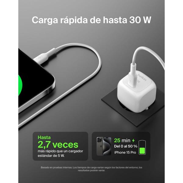 Carregador de Parede Belkin WCA008KQ1MWH-B6 30 W