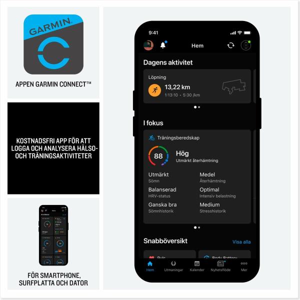 Smartwatch GARMIN 010-02980-02 Preto Ardósia 2"