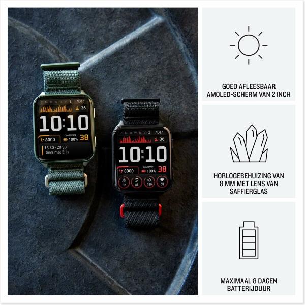 Smartwatch GARMIN 010-02980-03 Preto Verde Cinzento Ardósia