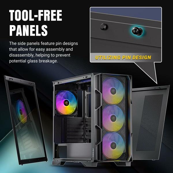 Caixa Semitorre ATX Antec AX-1000 Preto