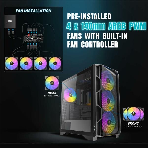 Caixa Semitorre ATX Antec AX-1000 Preto