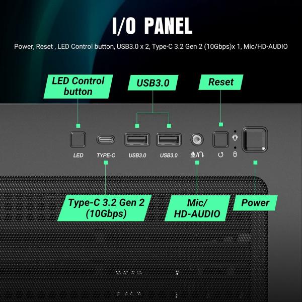 Caixa Semitorre ATX Antec AX-1000 Preto