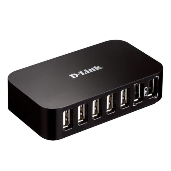 Hub USB D-Link DUB-H7/E USB 2.0 Preto