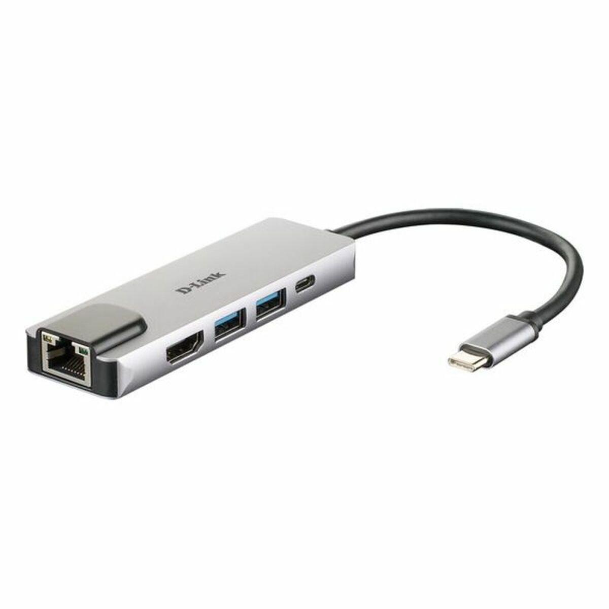 Hub USB C D-Link DUB-M520 Preto 60 W