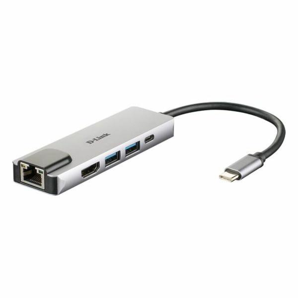 Hub USB C D-Link DUB-M520 Preto 60 W