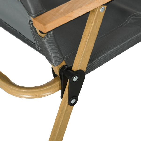 Conjunto de 2 Cadeiras Dobráveis de Campismo Cadeiras Portáteis com Apoios de Braços e Estrutura em Aço Cadeiras para Pesca 54x59x78 cm Cinzento Escuro