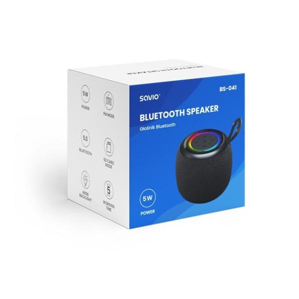 SAVIO BS - 041 5W BLACK BLUETOOTH 5.0 SPEAKER