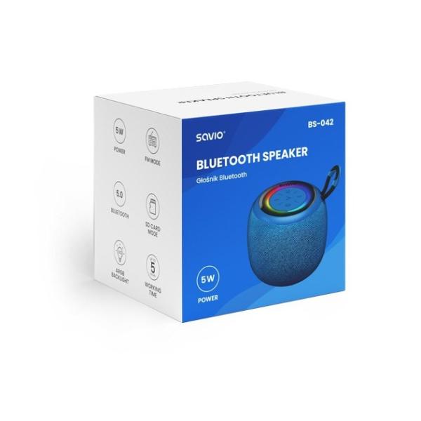 SAVIO BS - 042 5W BLACK BLUETOOTH 5.0 SPEAKER