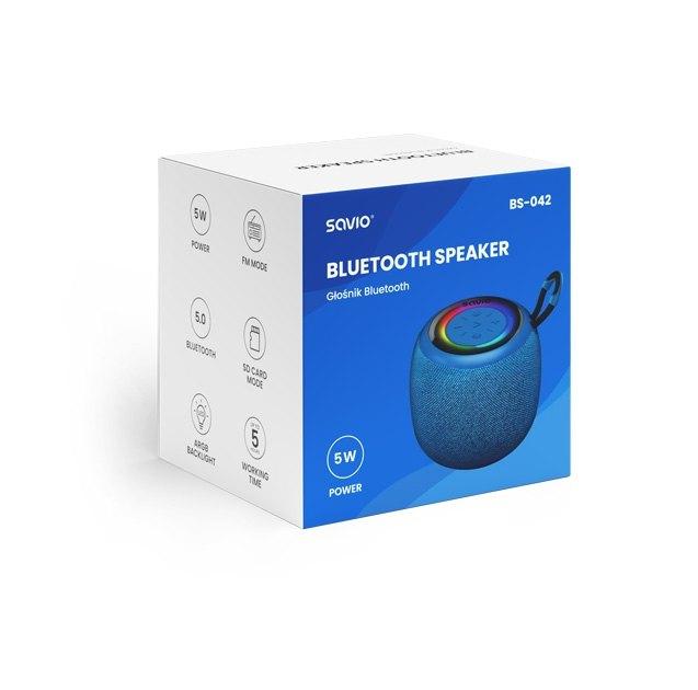 SAVIO BS - 042 5W BLACK BLUETOOTH 5.0 SPEAKER