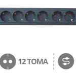 Extensão Protectora 12 Tomadas 3500W c/ Interruptor (1,5 mts) - GSC