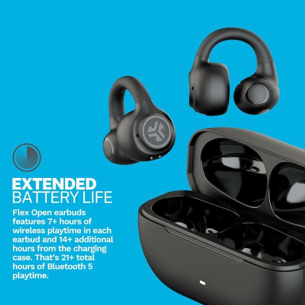 Auriculares Sem Fios com Estojo de Carregamento JLab IEUEBFLEXRBLK124 Preto