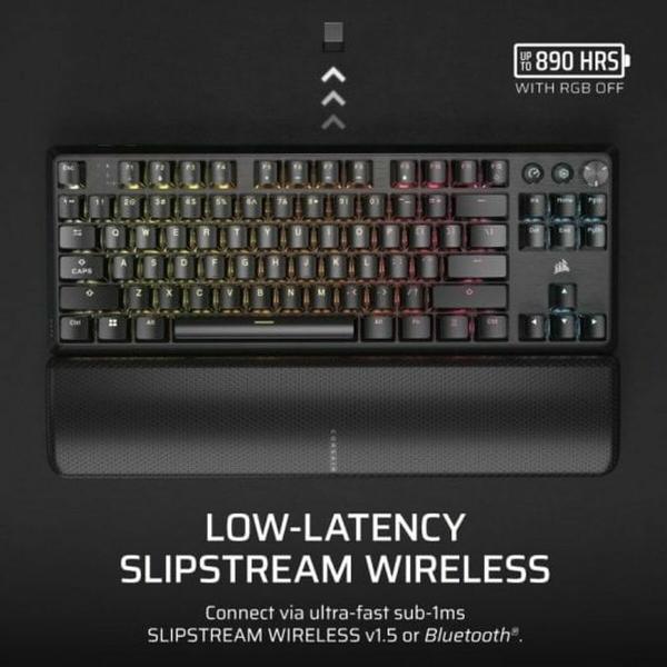 Teclado sem Fios Corsair CH-914901E-ES Preto Qwerty espanhol
