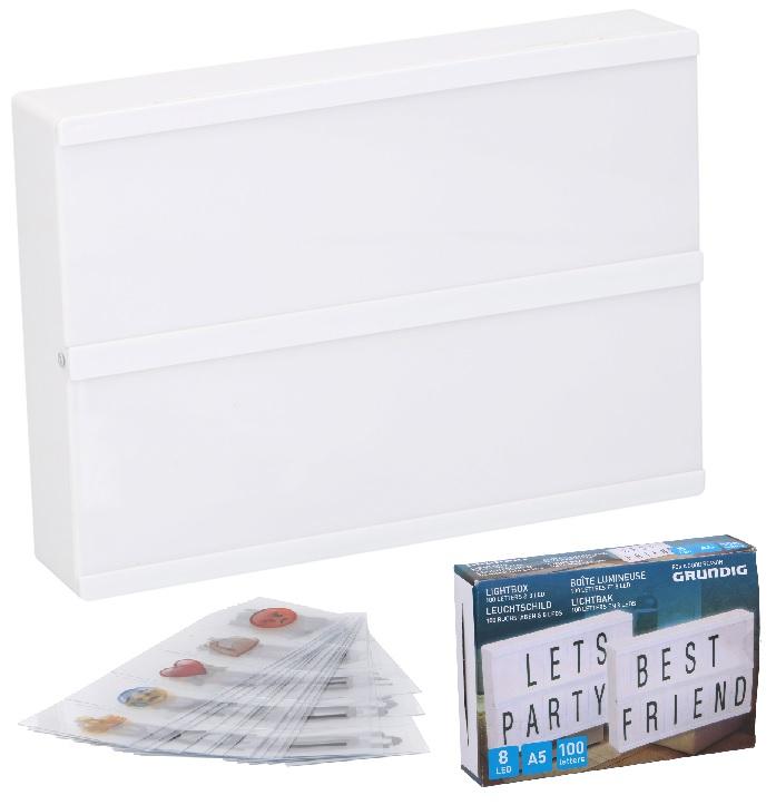 Caixa de Iluminação c/ Letras e Luz LED (21 x 15 x 4,1 cm) - GRUNDIG