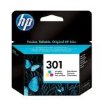 Tinteiro de Tinta Original HP Cartucho de tinta original HP 301 Tri-color Preto Ciano/Magenta/Amarelo (3 pcs)
