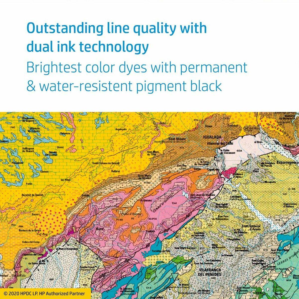 Tinteiro de Tinta Original HP CZ136A Amarelo