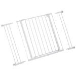 Barreira de Segurança para Animais de Estimação Extensível para Escadas e Portas Barreira de Segurança para Cães 76 - 107x76 cm Branco