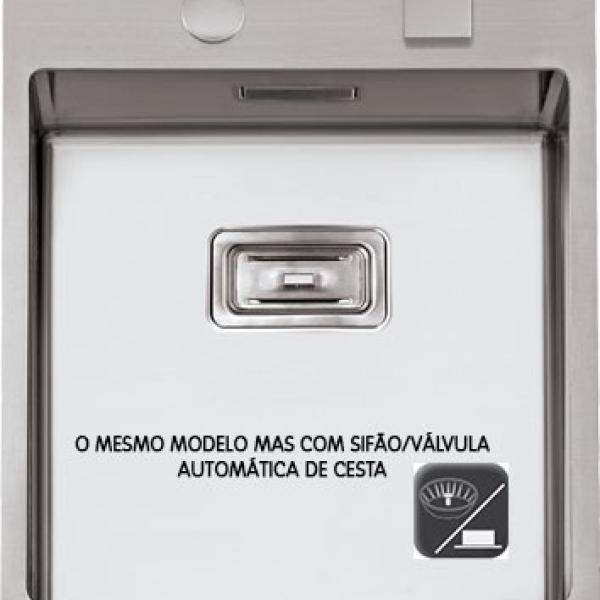 Lava Loiça Box Lux 46 450X505mm c/Válvula Cesta (Aço Inoxidável Escovado) - RODI