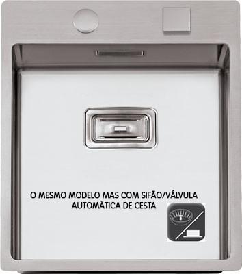 Lava Loiça Box Lux 46 450X505mm c/Válvula Cesta (Aço Inoxidável Escovado) - RODI