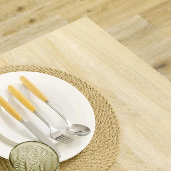 Mesa de Sala de Jantar para 4 - 6 Pessoas Estilo Moderno com Bancada de Melamina de Madeira Carga 50 kg 120x69x75 cm Carvalho