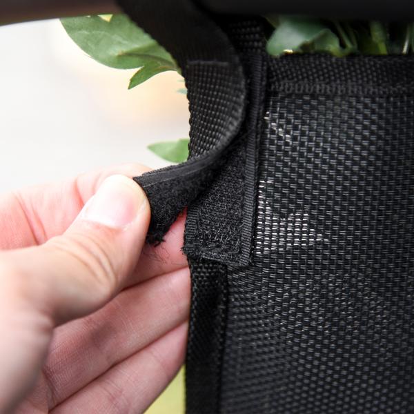 Espreguiçadeira Baloiço de Exterior com Apoio de Cabeça Acolchoado e Bolso Lateral 150x62x88 cm Preto