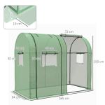 Estufa de Jardim Estufa Resistente com 4 Janelas Anti - UV para Cultivo de Plantas em Terraço Pátio 185x94x150 cm Verde