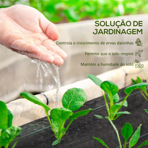 Rolo de Malha Anti - Ervas 1x100 m Malha Geotêxtil 60 g/m² para Controlo de Ervas Daninhas de Jardim Malha Anti - Ervas Preta