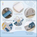 Escorregador para Crianças de 18 - 36 Meses com 3 Degraus Antiderrapantes 157x46,5x80 cm Azul