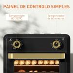 Forno com Air Fryer 10 L com 2 Botões, Convecção 360°, até 230 °C, Temporizador 60 Min, Tabuleiro e Cesto