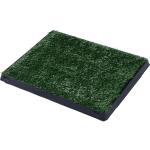 Resguardo de Treino de Erva com Bandeja para cães Sanita Interior para Animais de Estimação com Bandeja Lavável 51x63x6 cm Verde