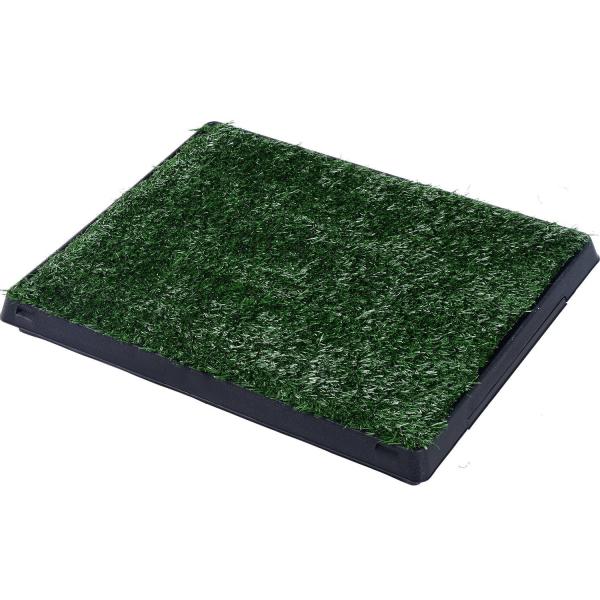 Resguardo de Treino de Erva com Bandeja para cães Sanita Interior para Animais de Estimação com Bandeja Lavável 51x63x6 cm Verde
