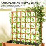 Floreira de 3 Níveis com Treliça Hortal Vertical com Tecido não Tecido para Cultivos de Verduras Flores 95x95x110 cm Castanho